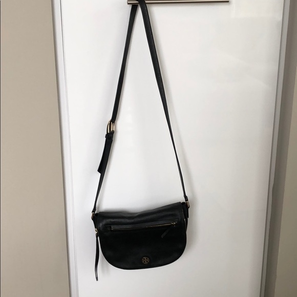 Tory Burch Black Leather Crossbody Purse - Picture 2 of 6